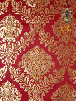 Tissu recouvrant les murs de la chambre royal.